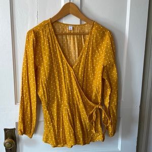 Old Navy Long Sleeve Wrap Top